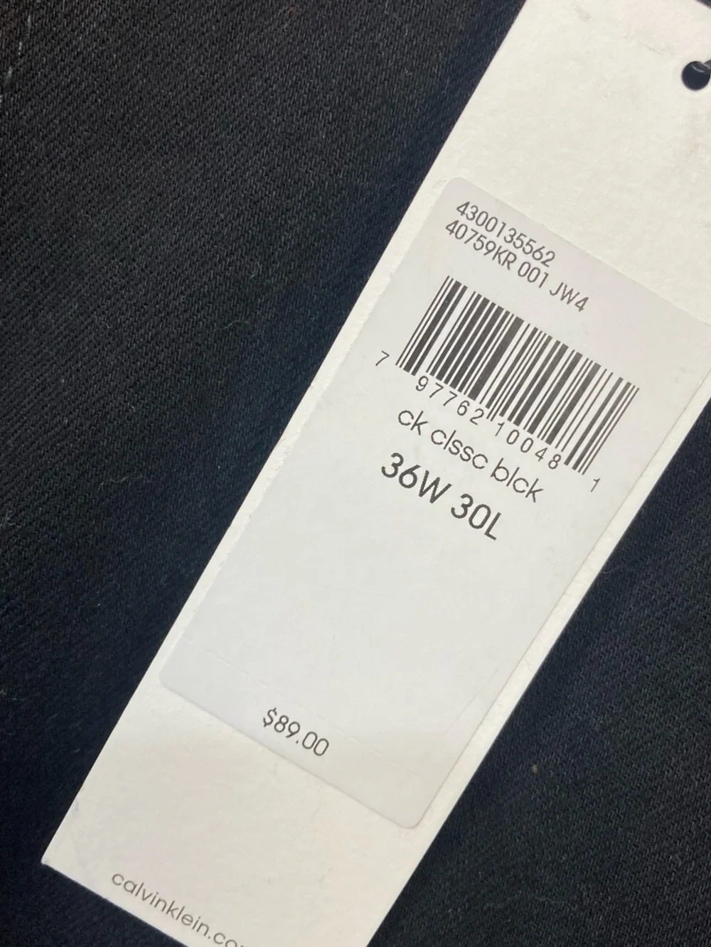 Calvin Klein Men's Slim Straight Jeans in Black